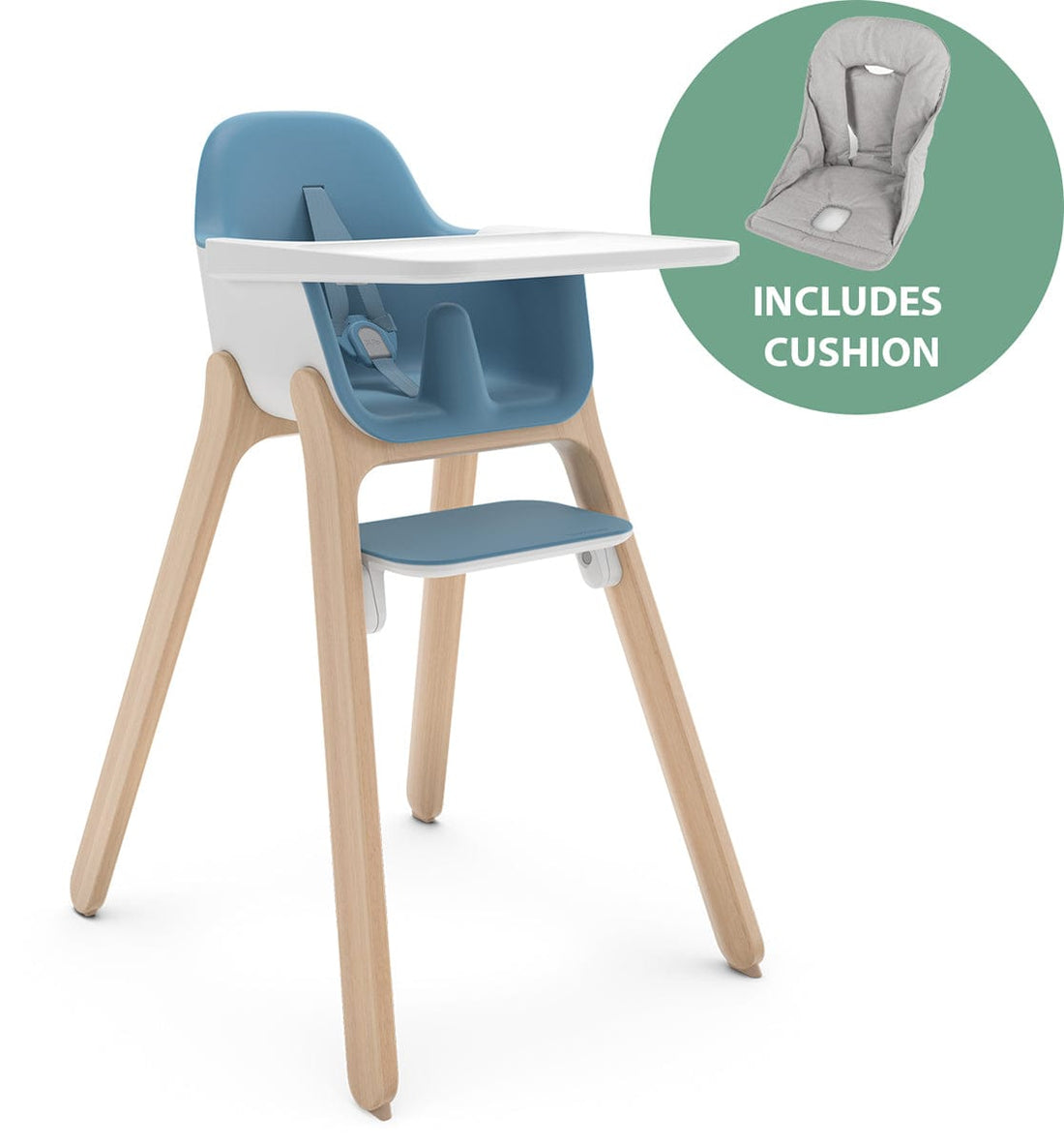 UPPAbaby Ciro High Chair + Cushion Bundle - Caleb / Grey - 1701-CIR-NA-CAL-0901-HCC-WW