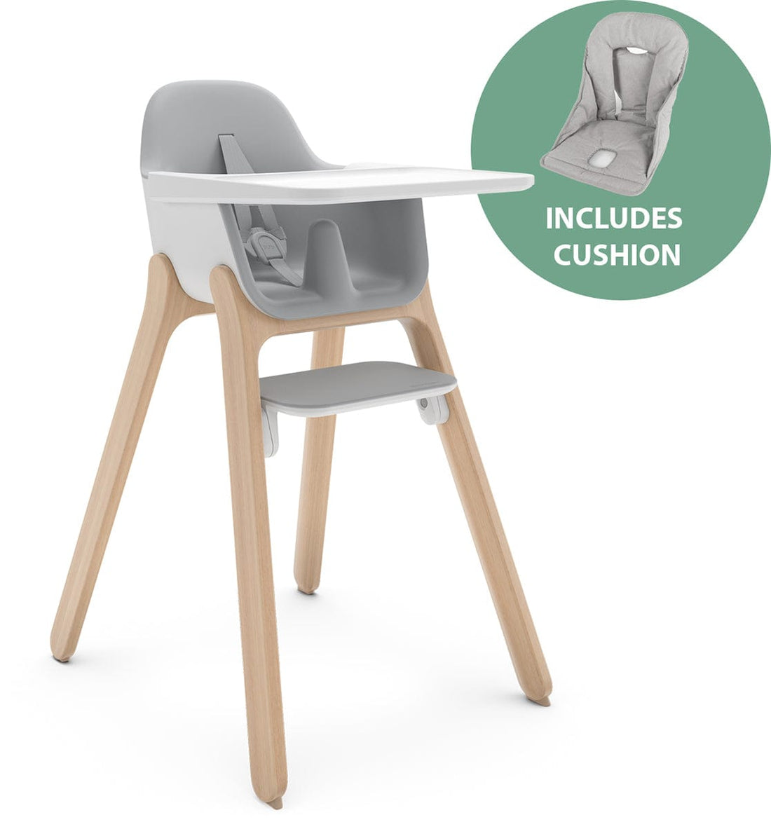 UPPAbaby Ciro High Chair + Cushion Bundle - Chloe / Grey - 1701-CIR-NA-CLO-0901-HCC-WW