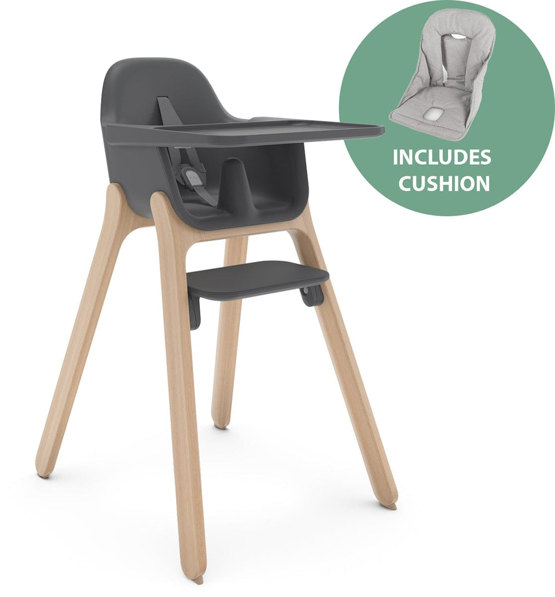 UPPAbaby Ciro High Chair + Cushion Bundle - Jake / Grey - 1701-CIR-NA-JKE-0901-HCC-WW