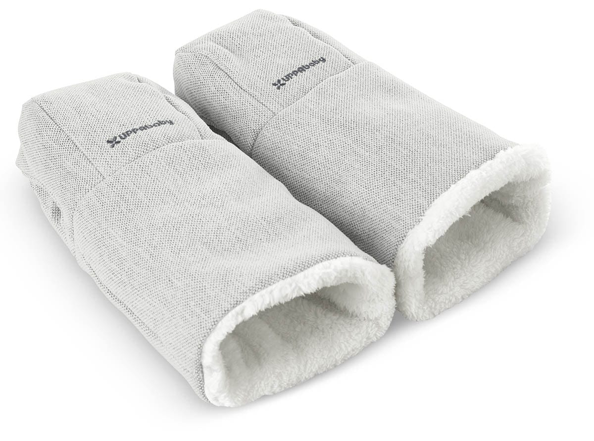 UPPAbaby Cozy Hand Muffs - Anthony (White and Grey Chenille) - 0901-CHM-WW-ATH