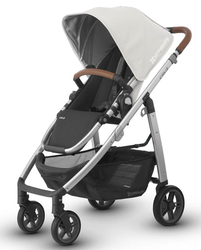 UPPAbaby 2018 / 2019 CRUZ Stroller - Loic (White/Silver/Saddle Leather)