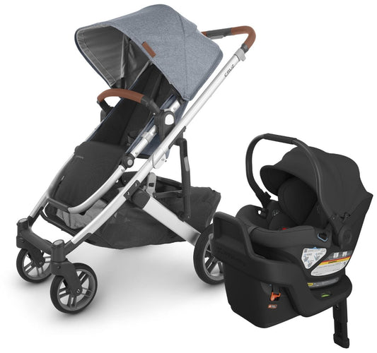 UPPAbaby CRUZ V2 + Aria Travel System Bundle - Gregory / Jake - TRVL-ARIA-0420-CRZ-NA-GRG