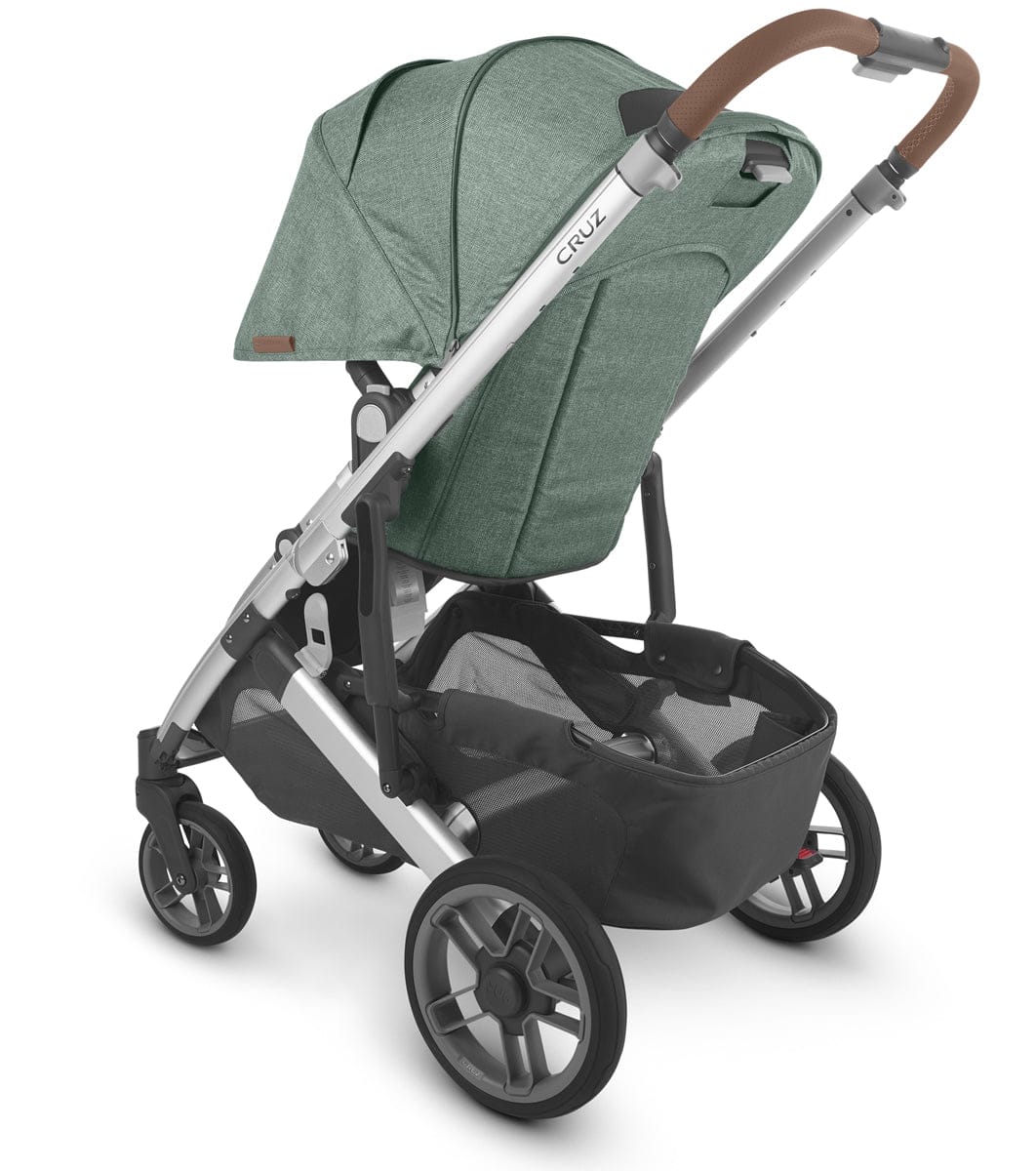 UPPAbaby Cruz V2 Stroller - Emmett (Green Melange/Silver/Saddle Leather)