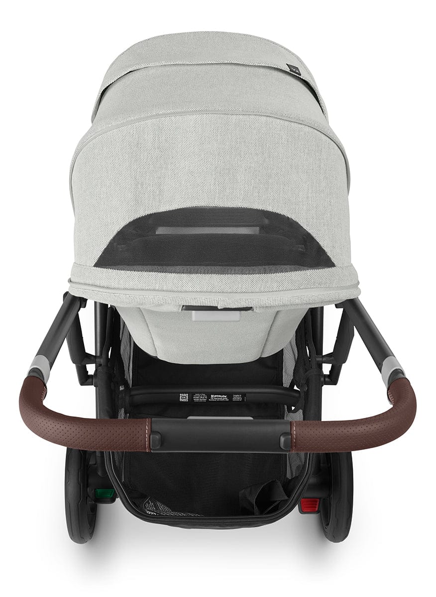 UPPAbaby CRUZ V2 Stroller - Anthony (White and Grey Chenille / Carbon / Chestnut Leather) - 0420-CRZ-NA-ATH