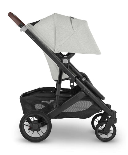 UPPAbaby CRUZ V2 Stroller - Anthony (White and Grey Chenille / Carbon / Chestnut Leather) - 0420-CRZ-NA-ATH