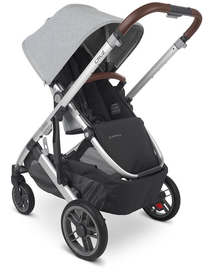 UPPAbaby Cruz V2 Stroller + Bassinet - Stella (Grey Brushed Melange / Silver / Chestnut Leather)