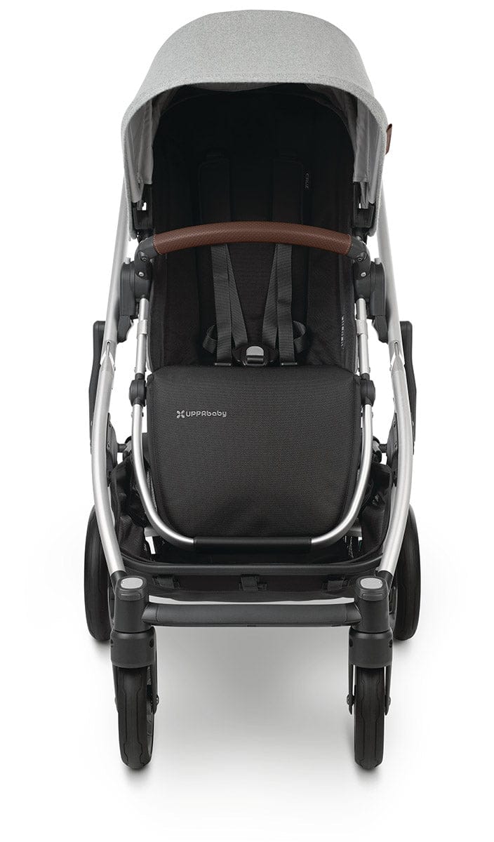 UPPAbaby Cruz V2 Stroller + Bassinet - Stella (Grey Brushed Melange / Silver / Chestnut Leather)