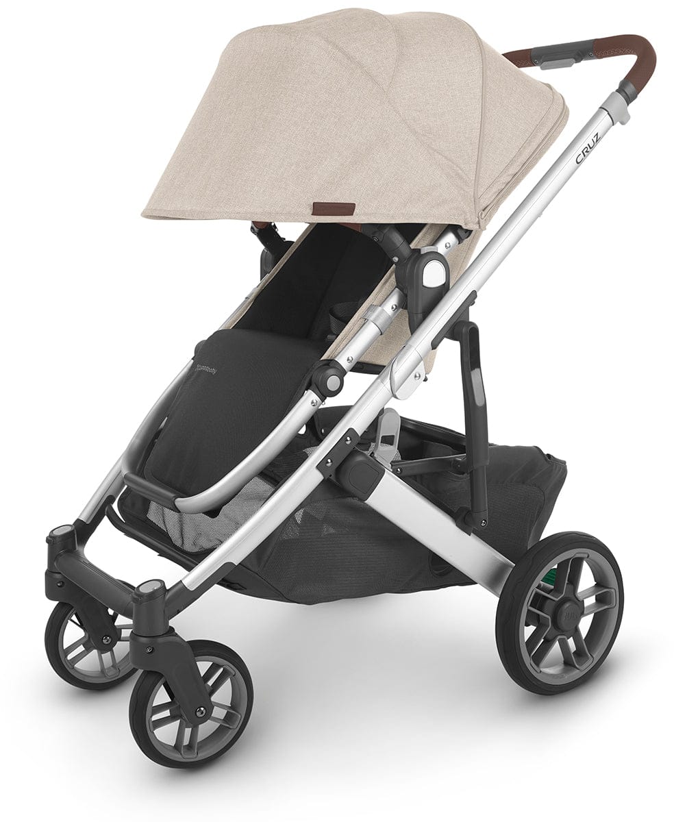 UPPAbaby Cruz V2 Stroller - Declan (Oat Melange/Silver/Chestnut Leather) - 0420-CRZ-NA-DCL