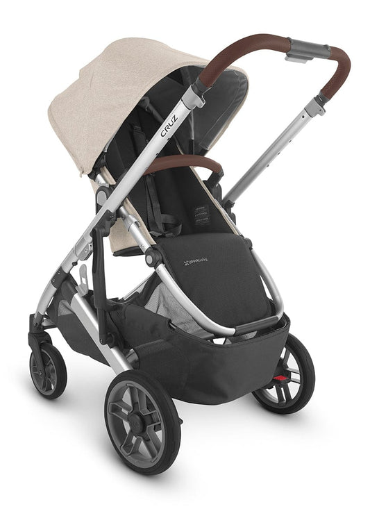 UPPAbaby Cruz V2 Stroller - Declan (Oat Melange/Silver/Chestnut Leather) - 0420-CRZ-NA-DCL