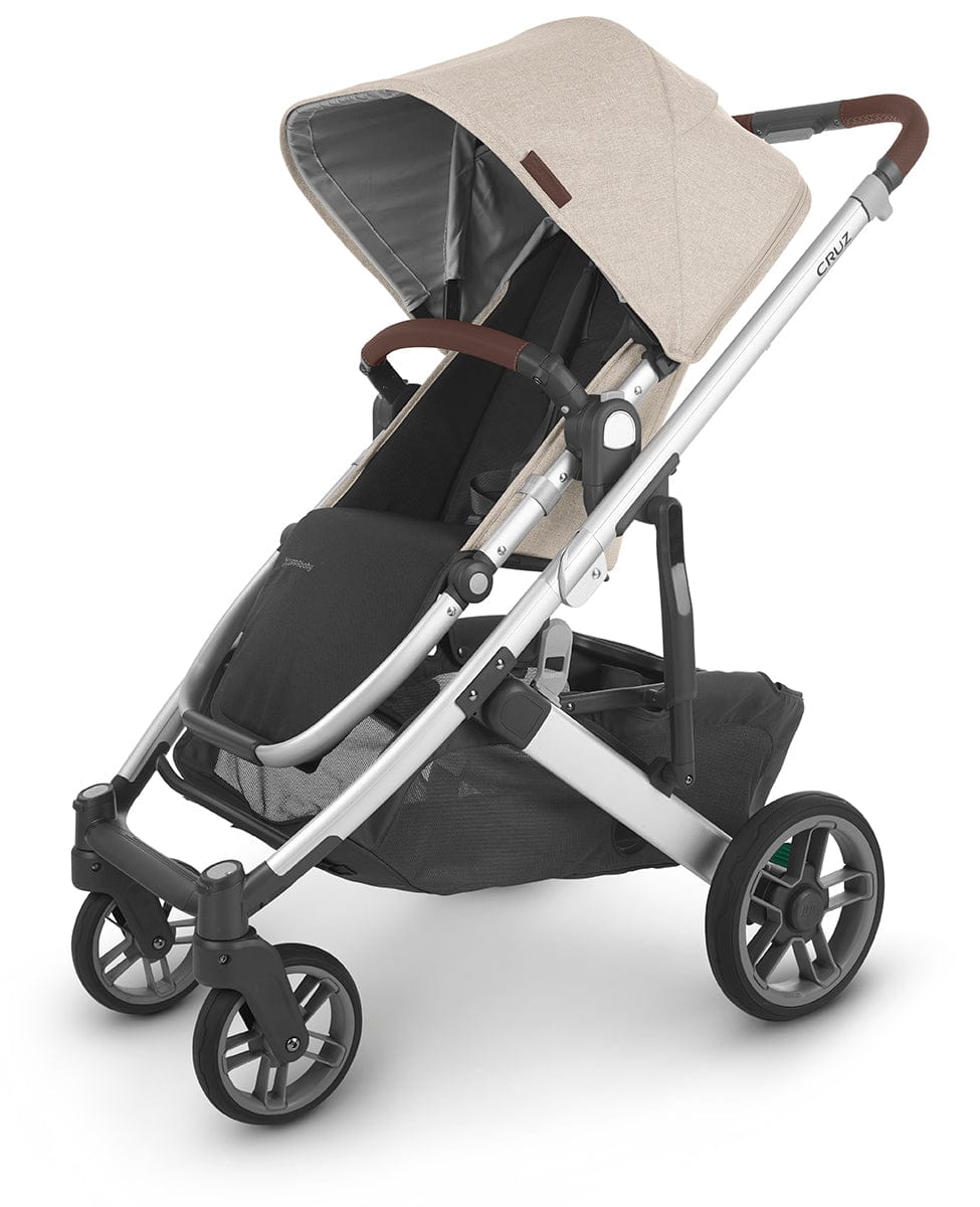 UPPAbaby Cruz V2 Stroller - Declan (Oat Melange/Silver/Chestnut Leather) - 0420-CRZ-NA-DCL