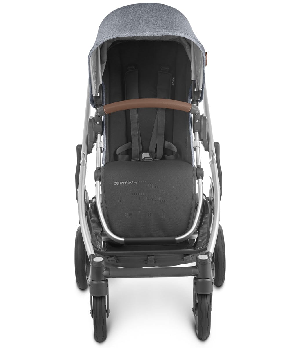 UPPAbaby Cruz V2 Stroller - Gregory (Blue Melange/Silver/Saddle Leather) - 0420-CRZ-NA-GRG