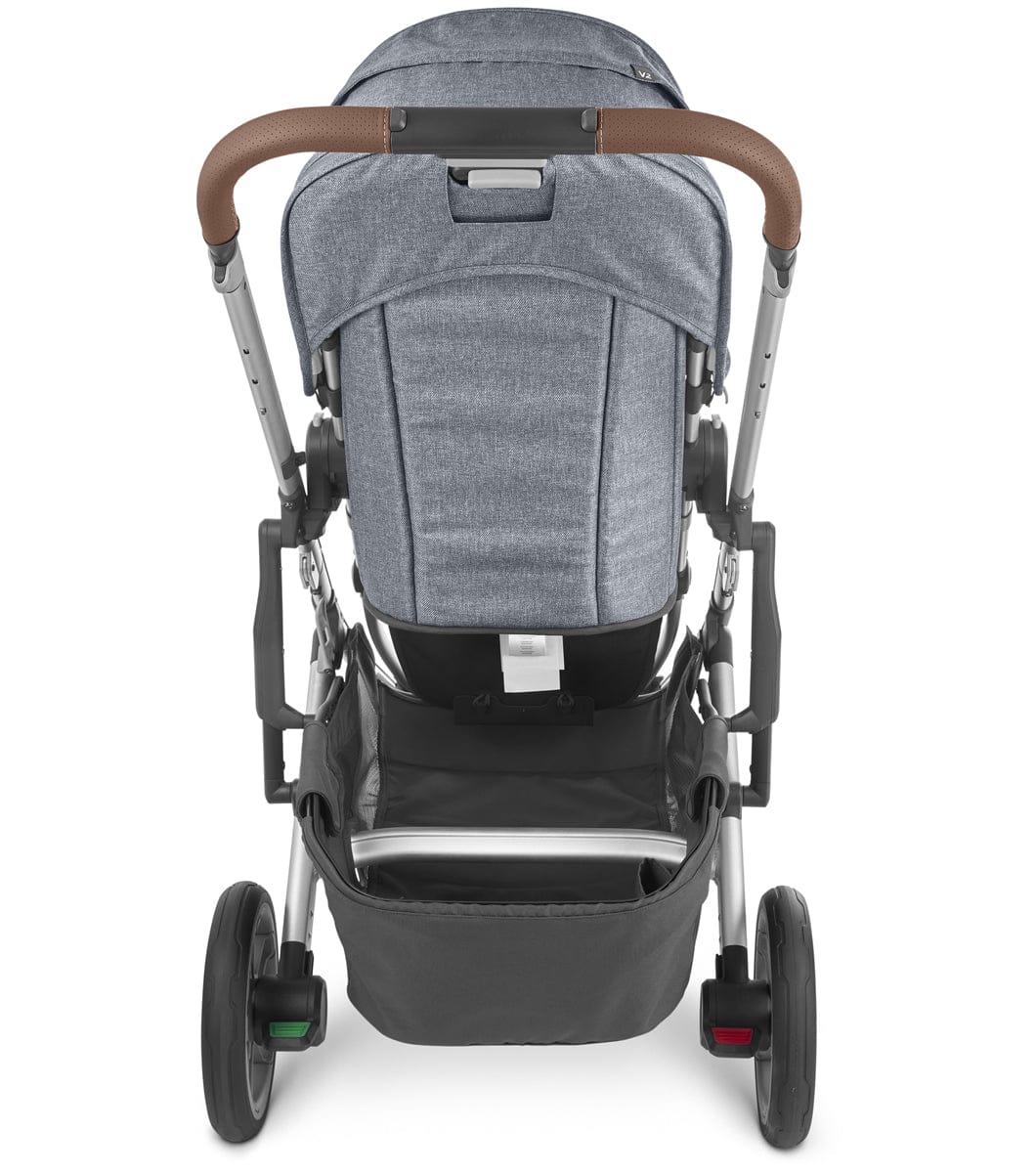 UPPAbaby Cruz V2 Stroller - Gregory (Blue Melange/Silver/Saddle Leather) - 0420-CRZ-NA-GRG