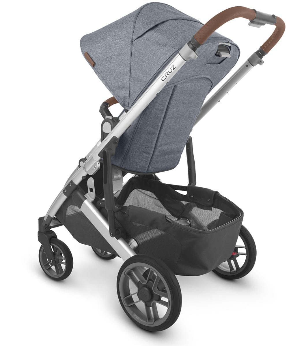 UPPAbaby Cruz V2 Stroller + Bassinet - Gregory (Blue Melange/Silver/Saddle Leather)