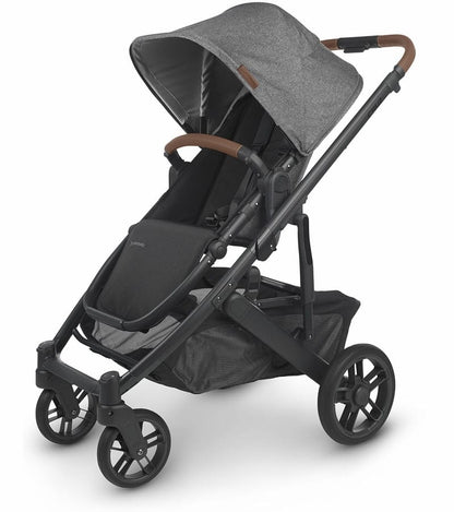 UPPAbaby CRUZ V2 Stroller - Greyson (Charcoal Melange/Carbon/Saddle Leather) - 0420-CRZ-NA-GRY