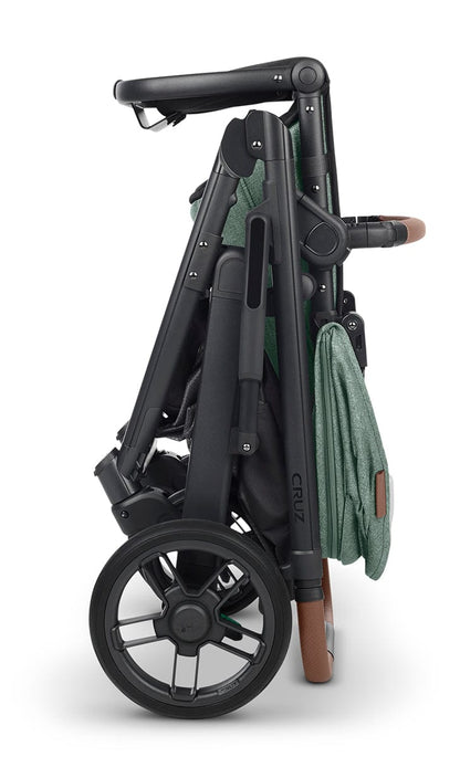 UPPAbaby CRUZ V2 Stroller - Gwen (Green Melange / Carbon / Saddle Leather) - 0420-CRZ-NA-GWN