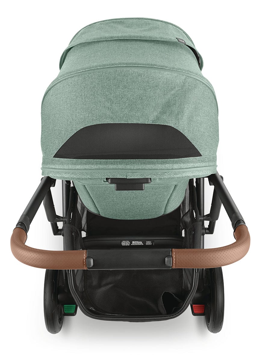 UPPAbaby CRUZ V2 Stroller - Gwen (Green Melange / Carbon / Saddle Leather) - 0420-CRZ-NA-GWN