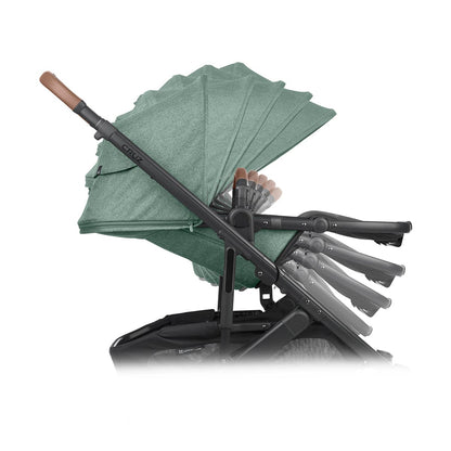 UPPAbaby CRUZ V2 Stroller - Gwen (Green Melange / Carbon / Saddle Leather) - 0420-CRZ-NA-GWN