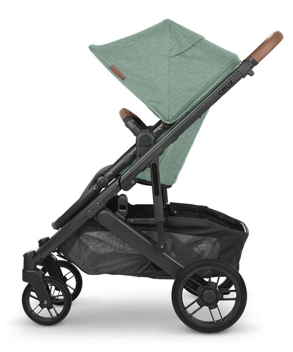 UPPAbaby CRUZ V2 Stroller - Gwen (Green Melange / Carbon / Saddle Leather) - 0420-CRZ-NA-GWN