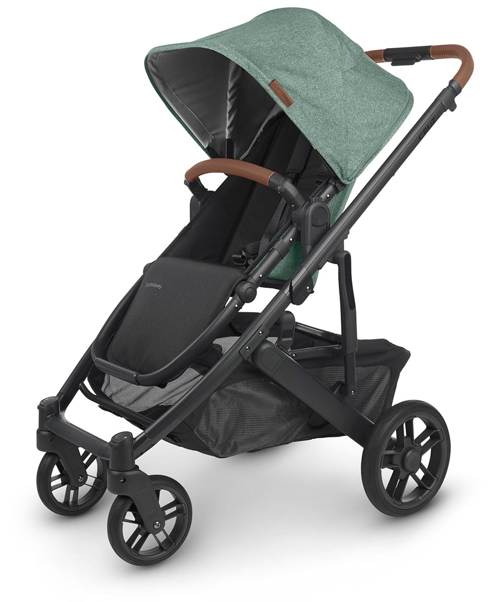 UPPAbaby CRUZ V2 Stroller - Gwen (Green Melange / Carbon / Saddle Leather) - 0420-CRZ-NA-GWN
