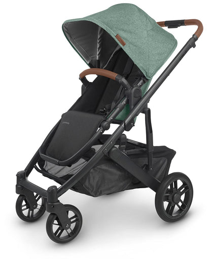 UPPAbaby CRUZ V2 Stroller - Gwen (Green Melange / Carbon / Saddle Leather) - 0420-CRZ-NA-GWN