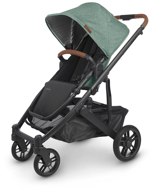 UPPAbaby CRUZ V2 Stroller - Gwen (Green Melange / Carbon / Saddle Leather) - 0420-CRZ-NA-GWN