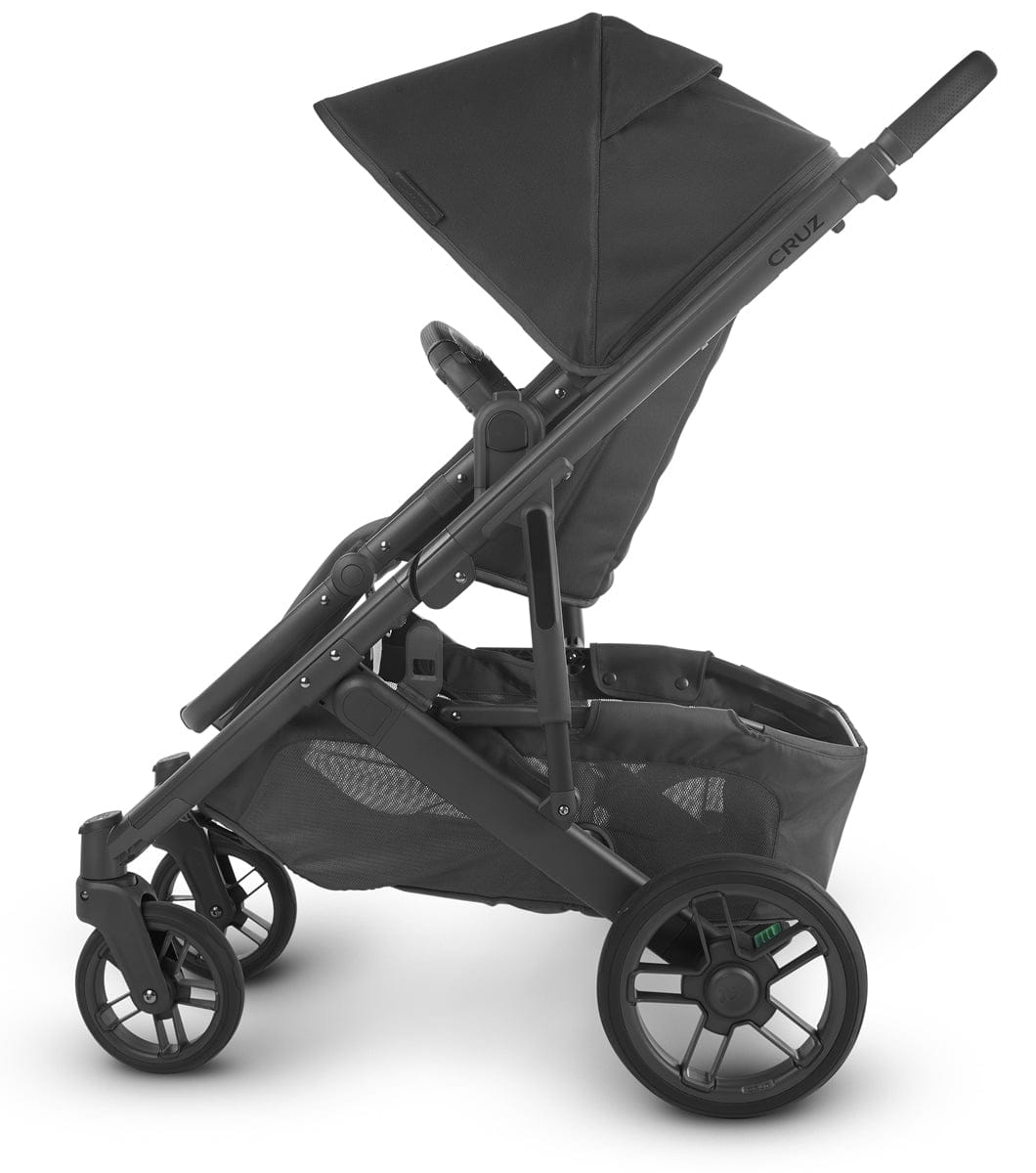 UPPAbaby Cruz V2 Stroller + Bassinet - Jake (Black/Carbon/Black Leather)