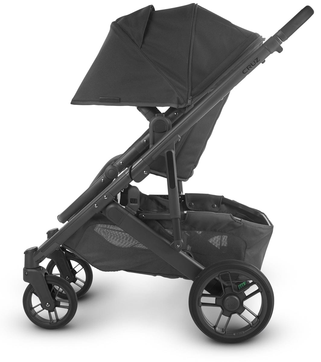 UPPAbaby Cruz V2 Stroller + Bassinet - Jake (Black/Carbon/Black Leather)