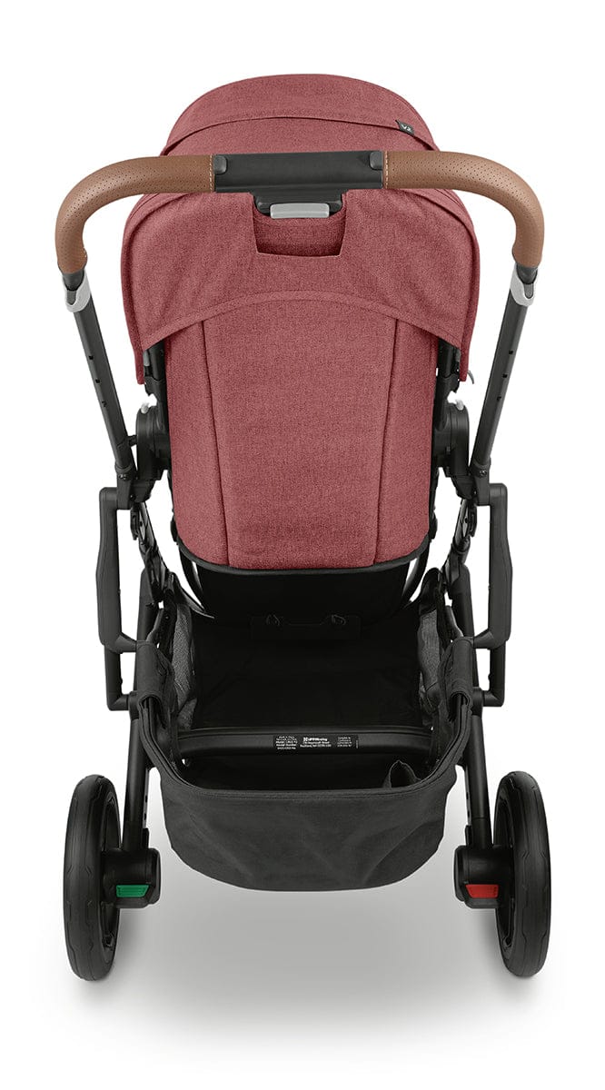 UPPAbaby Cruz V2 Stroller - Lucy (Rosewood Melange / Carbon / Saddle Leather) - 0420-CRZ-NA-LCY