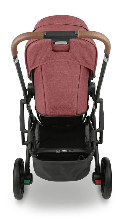 UPPAbaby Cruz V2 Stroller - Lucy (Rosewood Melange / Carbon / Saddle Leather) - 0420-CRZ-NA-LCY