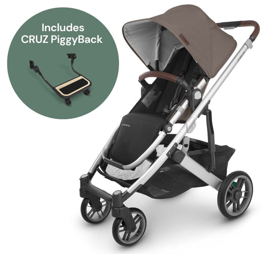 UPPAbaby CRUZ V2 Stroller + PiggyBack Ride-Along Bundle - Theo - PB-0420-CRZ-NA-THO