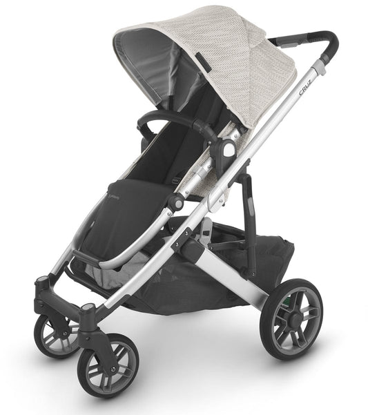 UPPAbaby Cruz V2 Stroller - Sierra (Dune Knit/Silver/Black Leather) - 0420-CRZ-NA-SRA