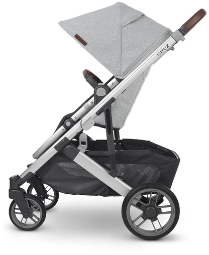 UPPAbaby Cruz V2 Stroller - Stella (Grey Brushed Melange / Silver / Chestnut Leather)