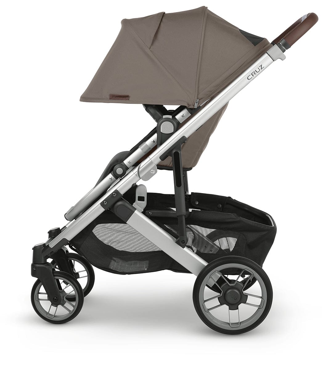 UPPAbaby Cruz V2 Stroller - Theo (Dark Taupe / Silver / Chestnut Leather) - 0420-CRZ-NA-THO