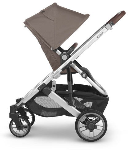 UPPAbaby Cruz V2 Stroller - Theo (Dark Taupe / Silver / Chestnut Leather) - 0420-CRZ-NA-THO