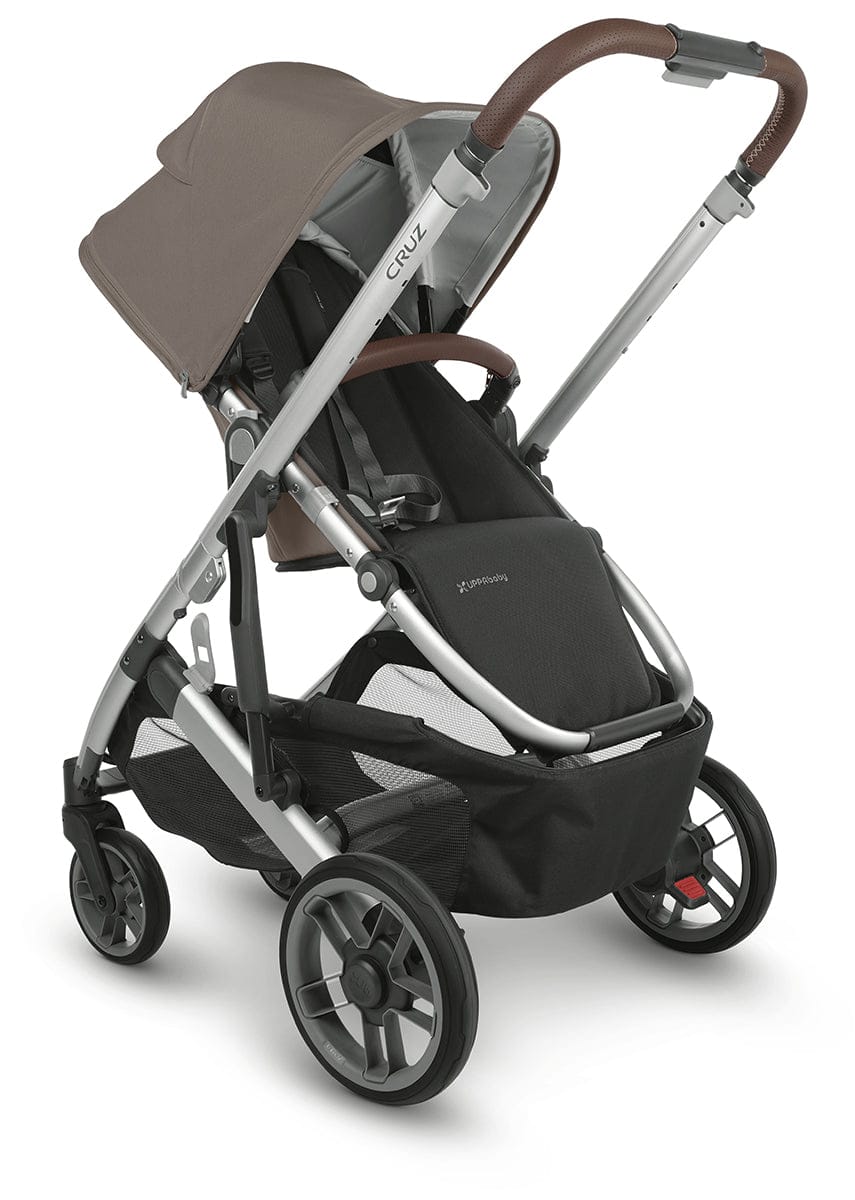UPPAbaby Cruz V2 Stroller - Theo (Dark Taupe / Silver / Chestnut Leather) - 0420-CRZ-NA-THO