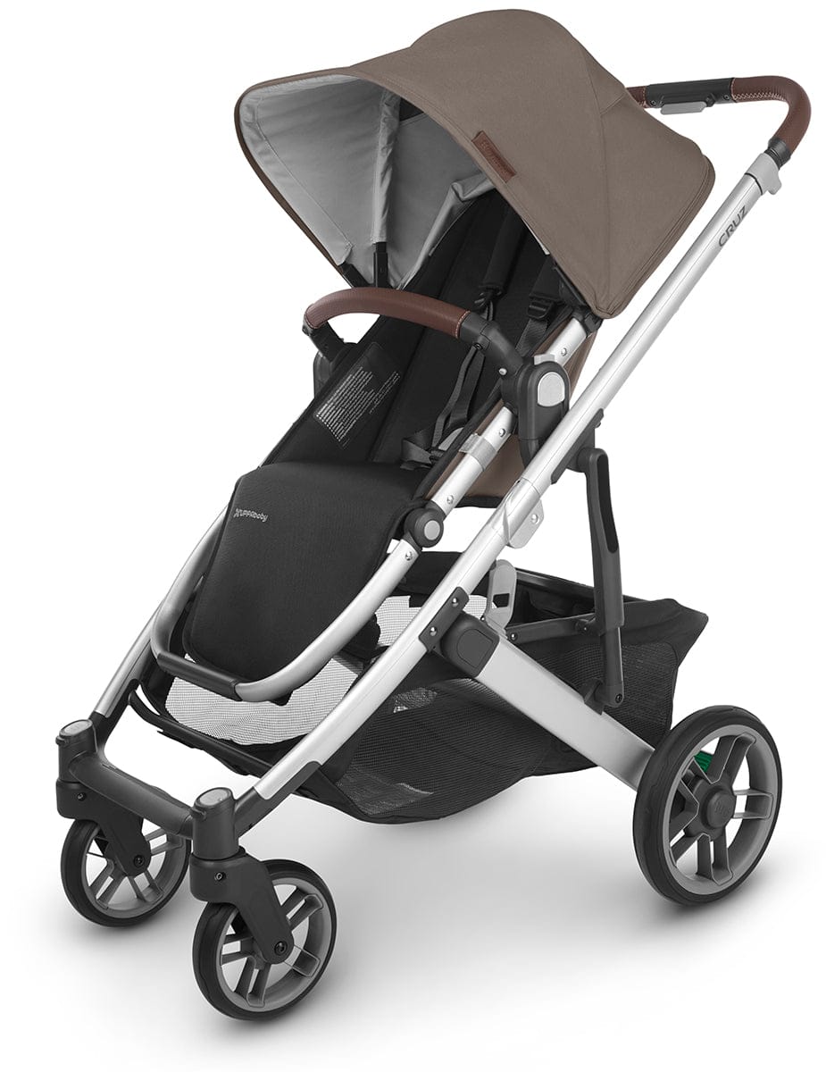 UPPAbaby Cruz V2 Stroller - Theo (Dark Taupe / Silver / Chestnut Leather) - 0420-CRZ-NA-THO