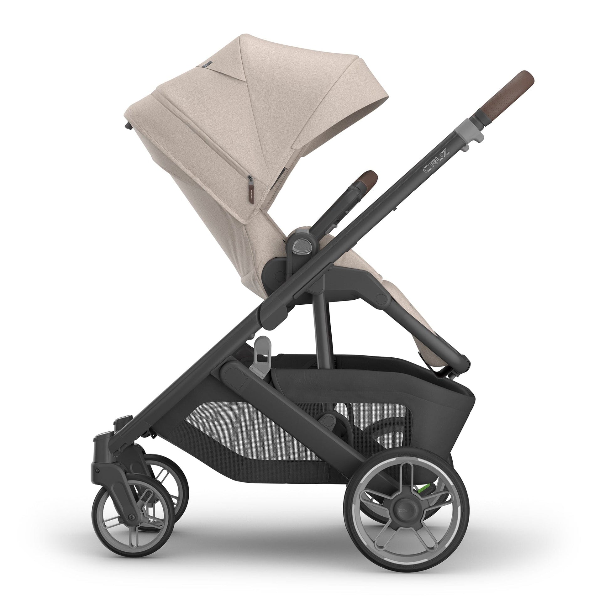 UPPAbaby Cruz V3 Stroller - Ada (Sandstone Melange / Carbon Frame / Chestnut Leather) - 0403-CRZ-NA-ADA