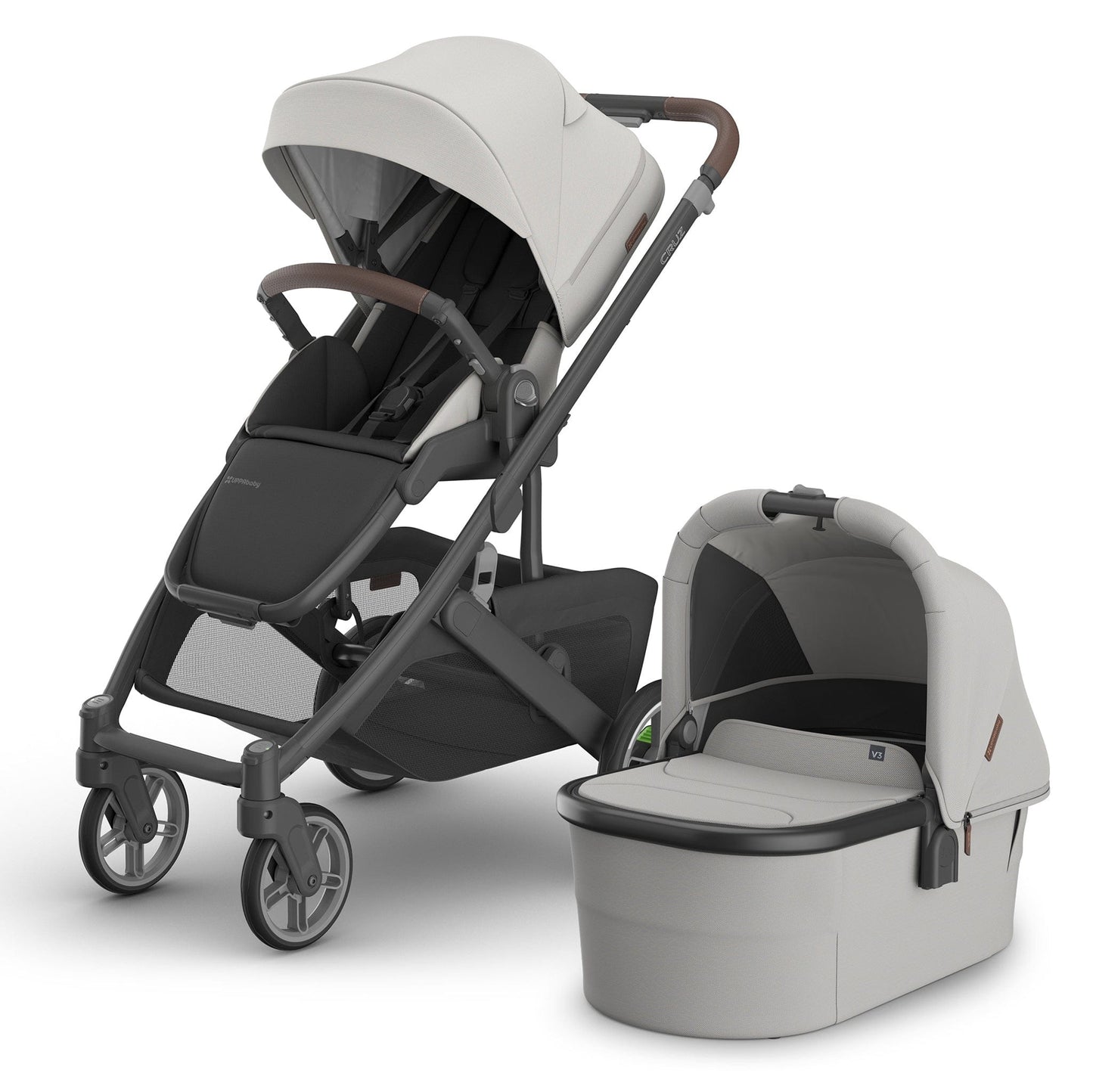 UPPAbaby Cruz V3 Stroller + Bassinet Bundle - Savannah - BAS-0403-CRZ-NA-SAV