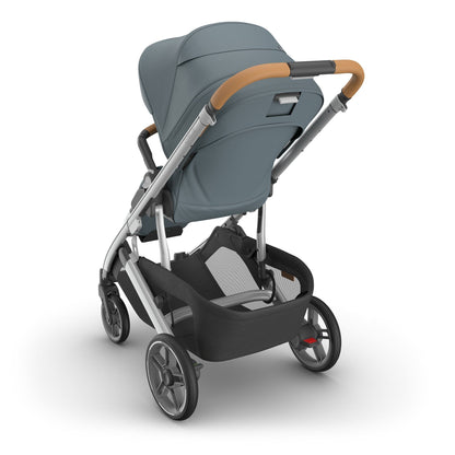 UPPAbaby Cruz V3 Stroller - Callum (Stone Blue / Silver Frame / Sand Leather) - 0403-CRZ-NA-CLM