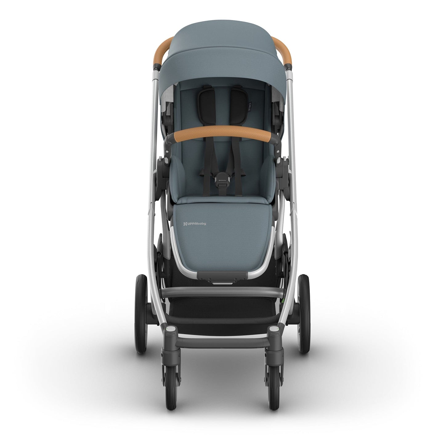 UPPAbaby Cruz V3 Stroller - Callum (Stone Blue / Silver Frame / Sand Leather) - 0403-CRZ-NA-CLM