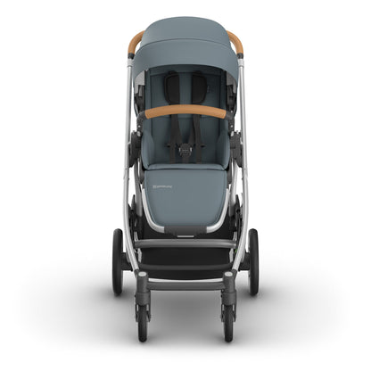 UPPAbaby Cruz V3 Stroller - Callum (Stone Blue / Silver Frame / Sand Leather) - 0403-CRZ-NA-CLM