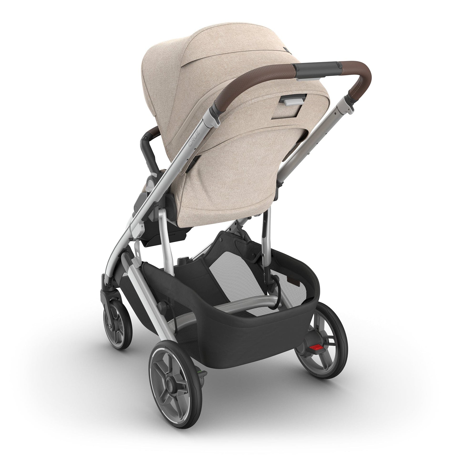 UPPAbaby Cruz V3 Stroller - Declan (Oat Melange / Silver Frame / Chestnut Leather) - 0403-CRZ-NA-DCL