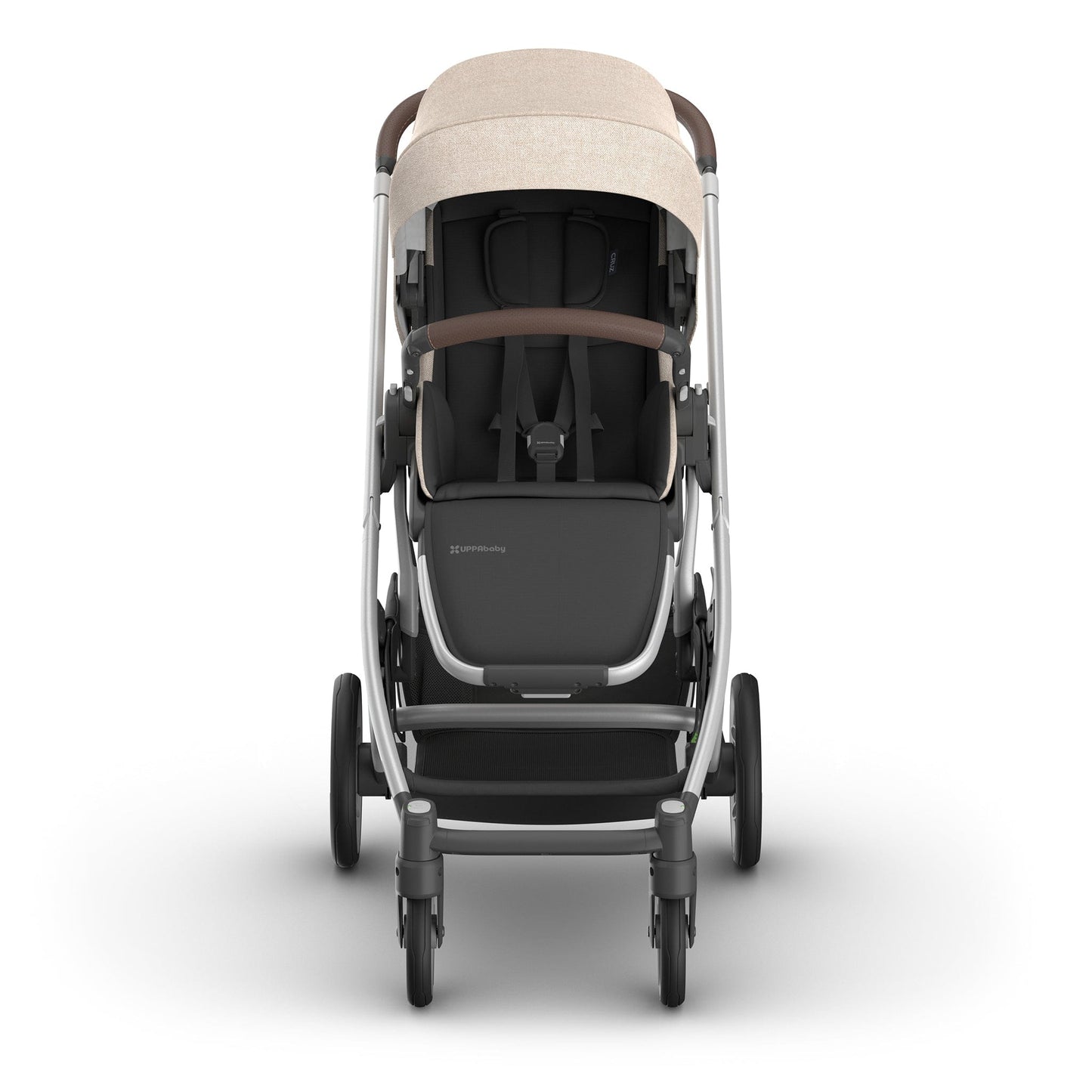UPPAbaby Cruz V3 Stroller - Declan (Oat Melange / Silver Frame / Chestnut Leather) - 0403-CRZ-NA-DCL