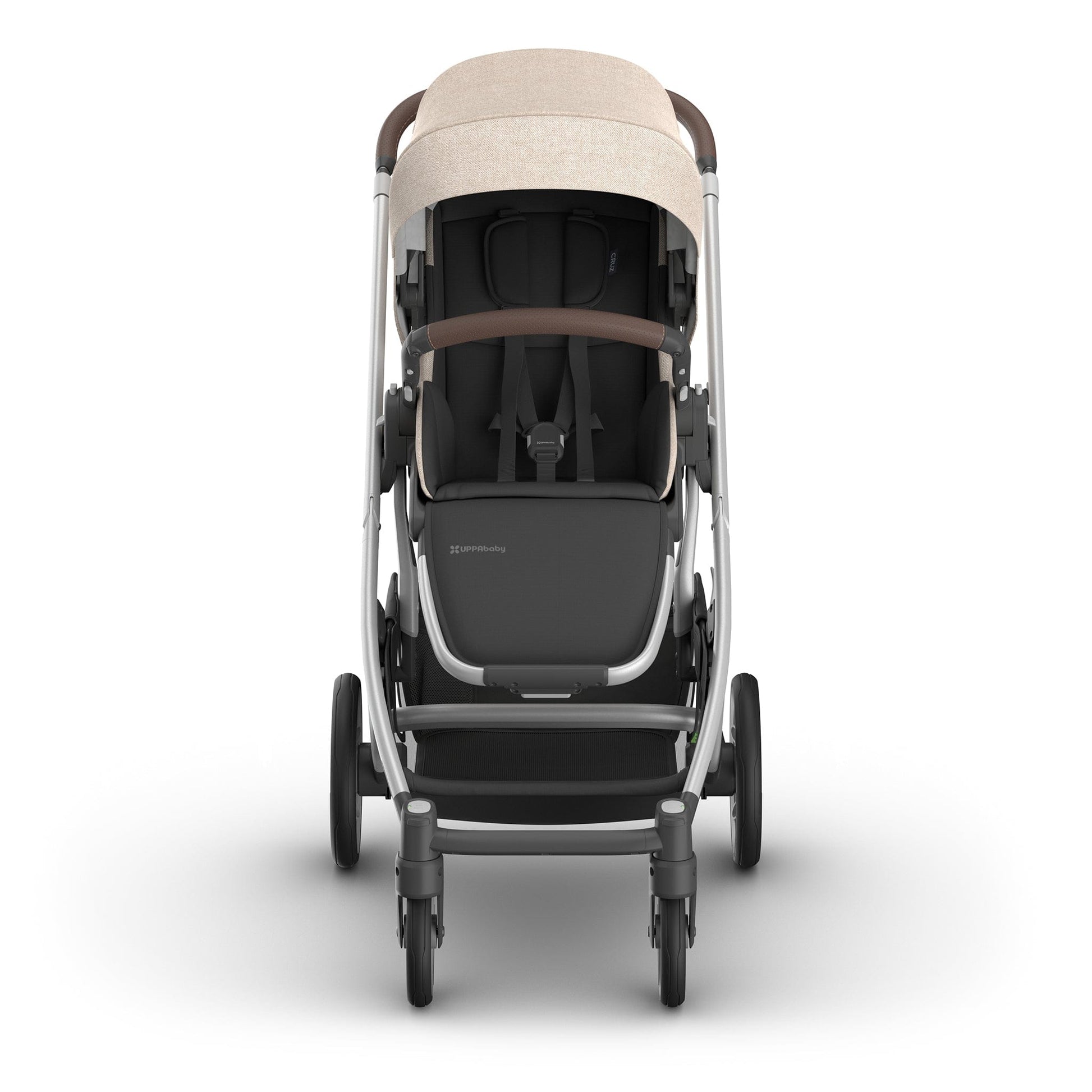 UPPAbaby Cruz V3 Stroller - Declan (Oat Melange / Silver Frame / Chestnut Leather) - 0403-CRZ-NA-DCL