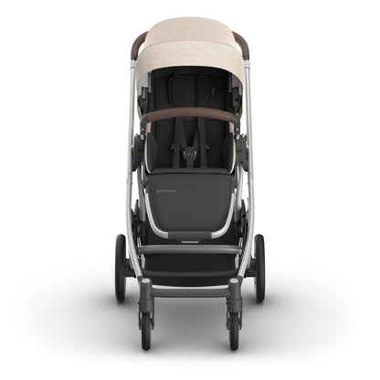 UPPAbaby Cruz V3 Stroller - Declan (Oat Melange / Silver Frame / Chestnut Leather) - 0403-CRZ-NA-DCL