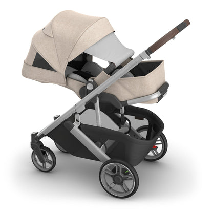 UPPAbaby Cruz V3 Stroller - Declan (Oat Melange / Silver Frame / Chestnut Leather) - 0403-CRZ-NA-DCL