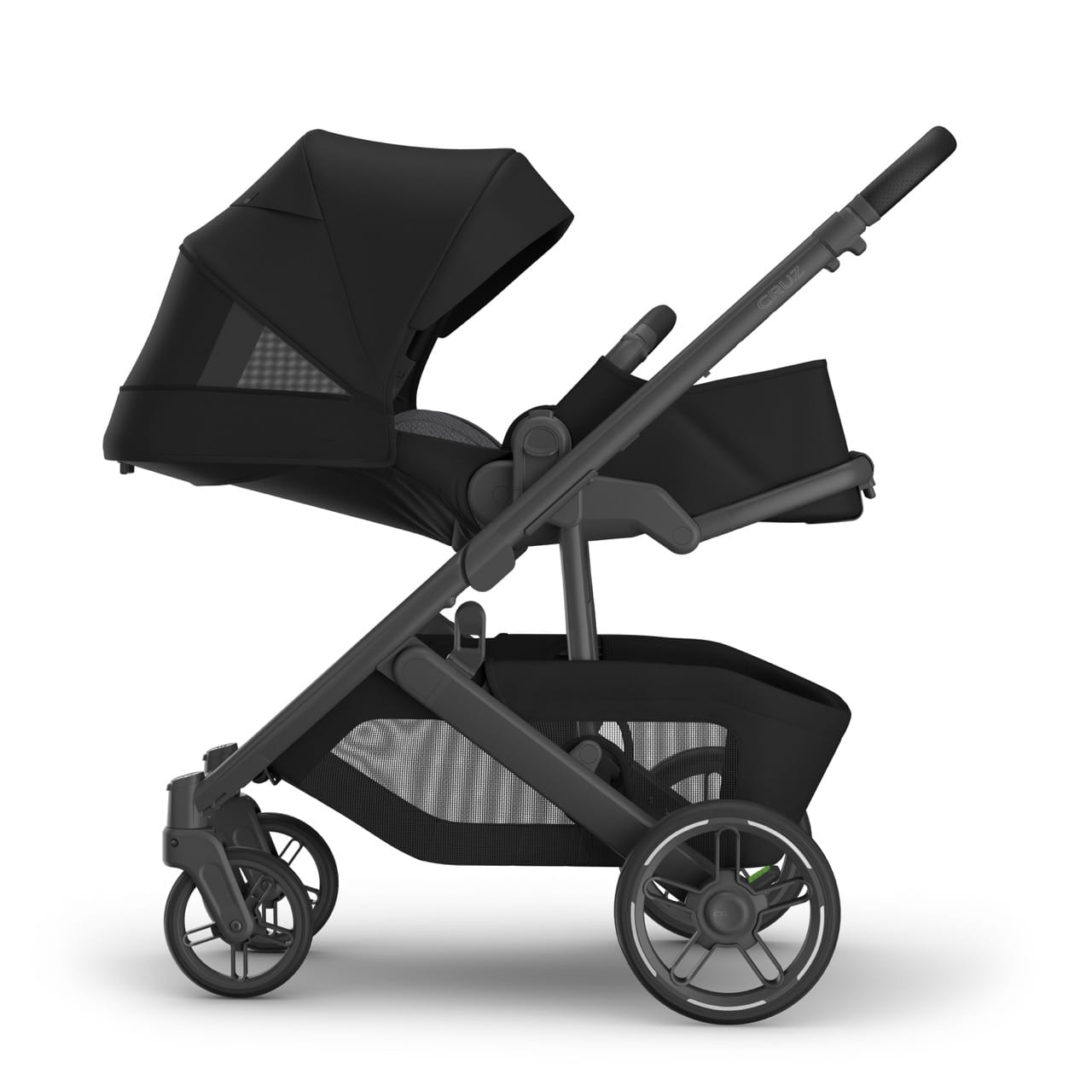 UPPAbaby Cruz V3 Stroller - James (Black / Carbon Frame / Black Leather) - 0403-CRZ-NA-JMS