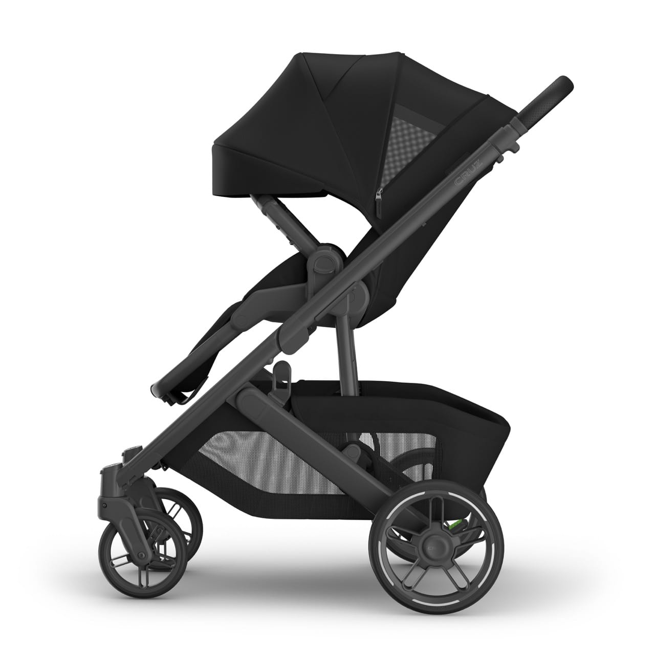 UPPAbaby Cruz V3 Stroller - James (Black / Carbon Frame / Black Leather) - 0403-CRZ-NA-JMS