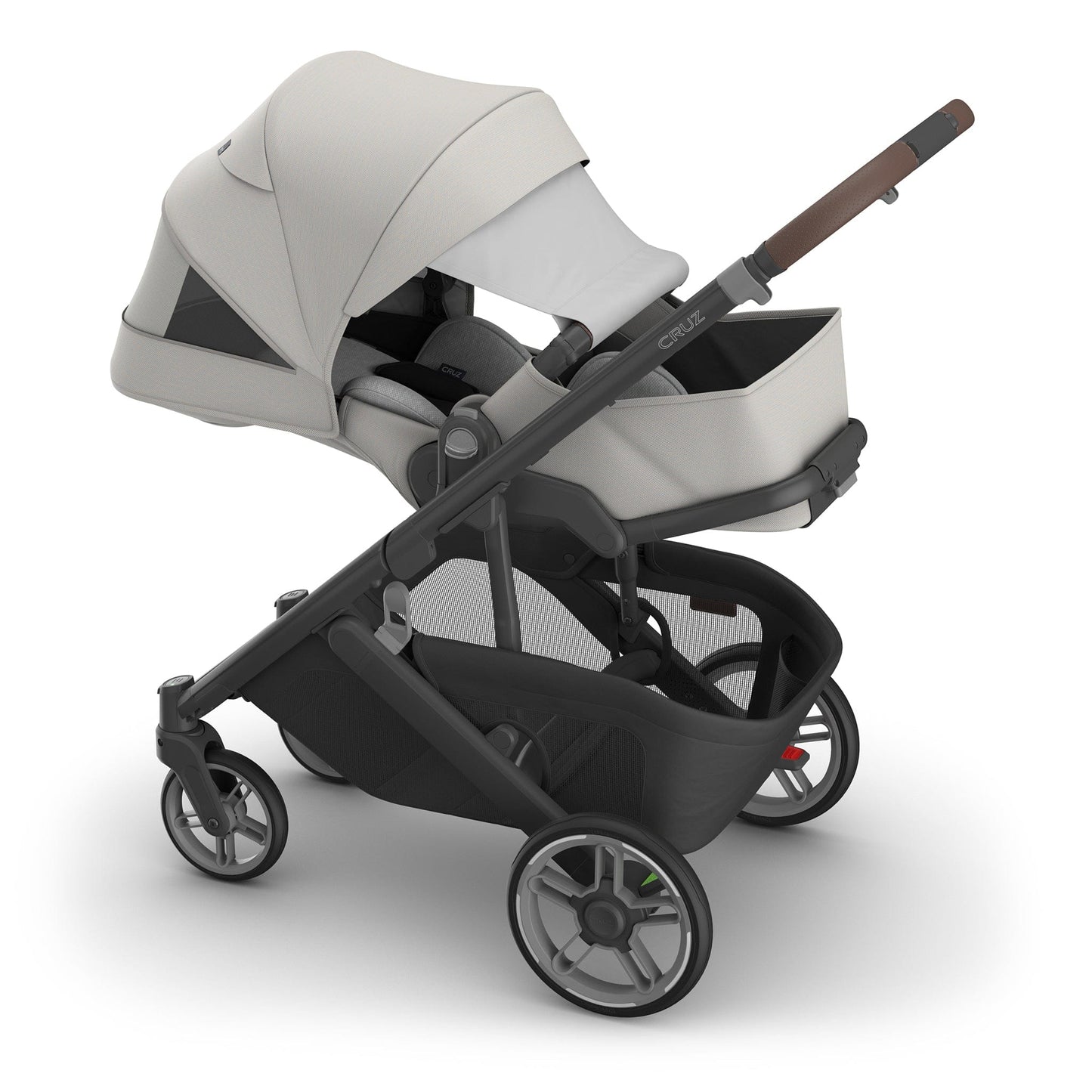 UPPAbaby Cruz V3 Stroller - Savannah (Pearl Gray Jacquard / Carbon Frame / Chestnut Leather) - 0403-CRZ-NA-SAV