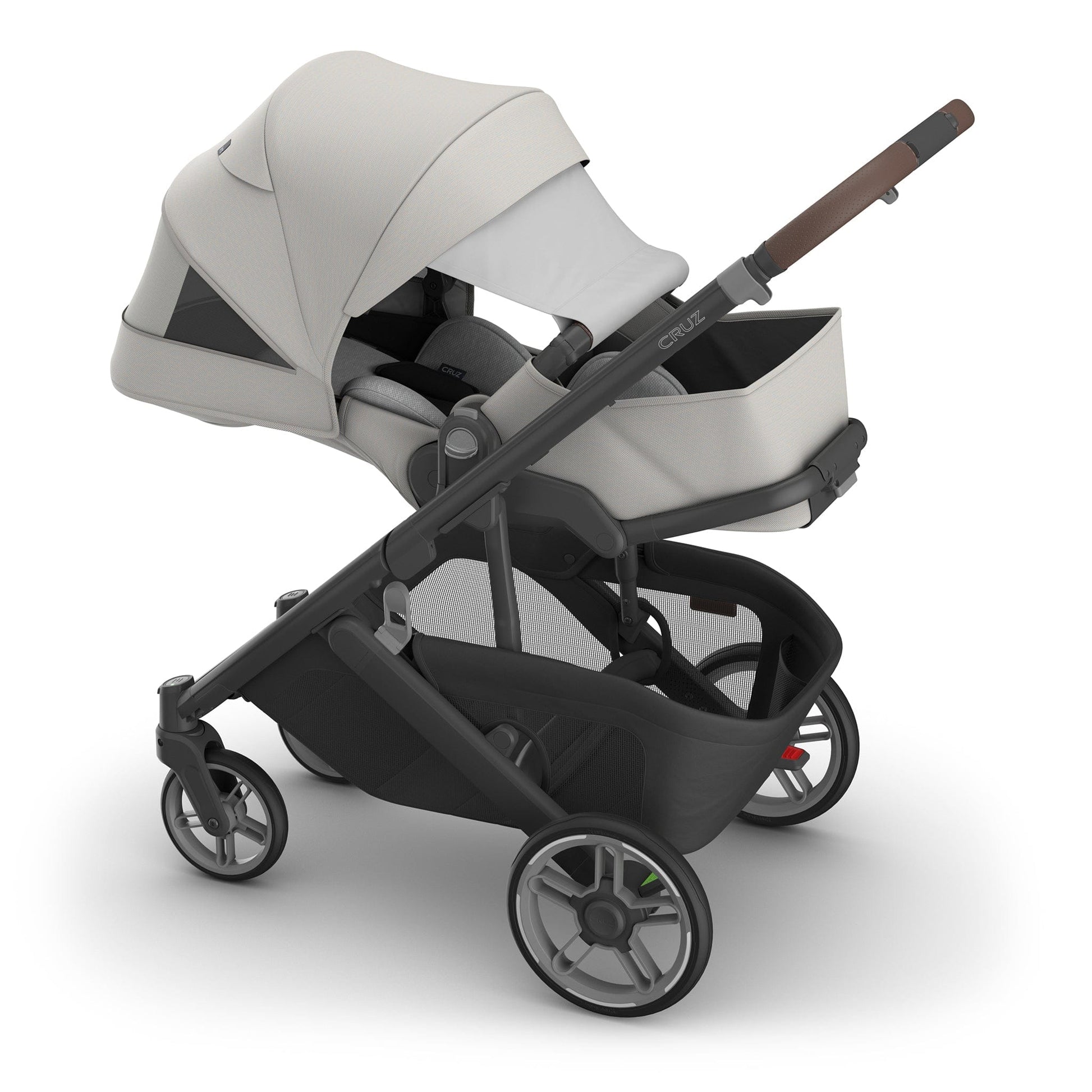 UPPAbaby Cruz V3 Stroller - Savannah (Pearl Gray Jacquard / Carbon Frame / Chestnut Leather) - 0403-CRZ-NA-SAV